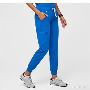 Figs blue jogger scrub pants size small tall